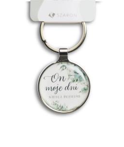 Opakowanie Brelok metalowy srebrny - On moje dni nasyca