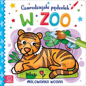 Okładka książki Czarodziejski pędzelek. W zoo. Malowanka wodna