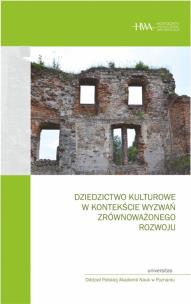 Okładka książki Dziedzictwo kulturowe w kontekście wyzwań zrównoważonego rozwoju