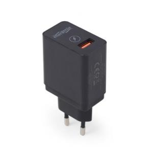 Okładka książki ENERGENIE ŁADOWARKA SIECIOWA QC 3.0 USB, 2.1A, CZARNA