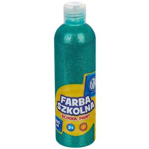 Opakowanie Farba szkolna Astra 250ml brokatowa zielona