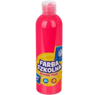 Opakowanie Farba szkolna Astra 250ml fluorescencyjna różowa