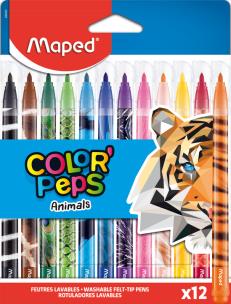 Opakowanie Flamastry Colorpeps animals Maped 12 sztuk 845403