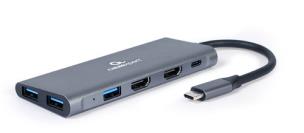 Opakowanie GEMBIRD WIELOPORTOWY ADAPTER USB TYPU C 3 W 1 (HUB USB + HDMI + PD)