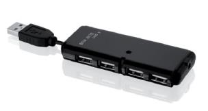 Okładka książki Hub IBOX USB 2.0 4-PORTY CZARNY IUHT008C (4x USB 2.0; kolor czarny)