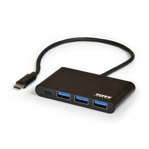 Okładka książki Hub USB-C PORT DESIGNS 900122  (4x USB 3.0 + 1x USB-C)