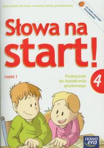 Okładka książki J. Polski SP 4 Słowa na start ćw. cz.1  w.2012 NPP