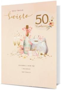 Opakowanie Karnet B6 Urodziny 50 HM200-2452