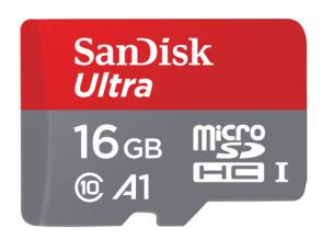 Okładka książki Karta pamięci SanDisk Ultra SDSQUAR-016G-GN6MA (16GB; Class 10; + adapter)