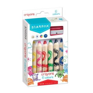 Opakowanie Kredki ołówkowe Jumbo + temperówka Starpak 6 kolorów