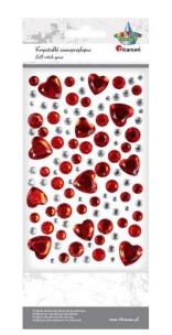 Opakowanie Kryształki samoprzylepne serca kamyczki