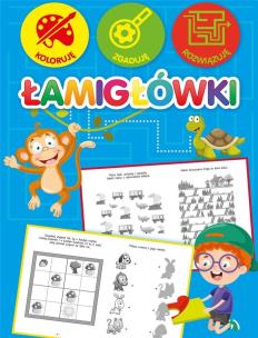Okładka książki Łamigłówki. Koloruję, zgaduję, rozwiązuję