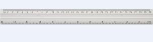 Opakowanie Linijka aluminiowa GR-120-15 -15cm GRAND