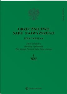 Okładka książki Orzecznictwo Sądu Najwyższego 1/2022
