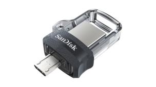 Opakowanie Pendrive SanDisk ULTRA SDDD3-128G-G46 (128GB; microUSB, USB 3.0; kolor szary)
