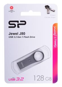 Opakowanie Pendrive Silicon Power Jewel J80 128GB USB 3.2 Cynk Titanium
