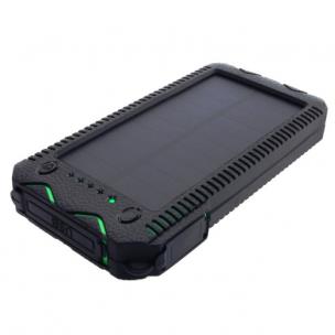 Opakowanie POWERNEED POWER BANK Z PANELEM SOLARNYM 12000MAH LI-POLY, PV 1W, 2X USB 2A, LATARKA LED, ZAPALNICZKA, ZIELONY, S12000G