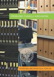 Okładka książki Problemy funkcji archiwów.