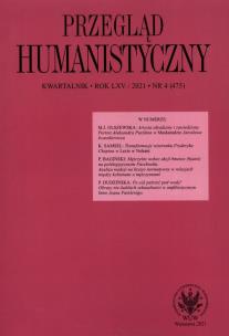 Okładka książki Przegląd Humanistyczny 2021/4 (475)