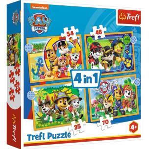 Opakowanie Puzzle 4w1 Wakacyjny Psi Patroll 34395