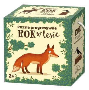 Okładka książki Rok w lesie. Puzzle progresywne
