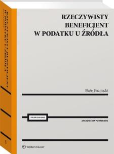 Okładka książki Rzeczywisty beneficjent w podatku u źródła