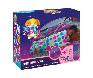 Opakowanie Śpiworek Happy Nappers Chestnut fioletowa sowa