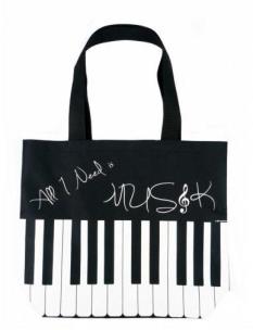 Opakowanie Torba czarna ''All I Need Is Music'', klawiatura