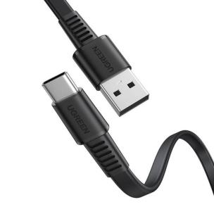 Okładka książki UGREEN KABEL USB/USB-C QC 3.0, 3A, 2M CZARNY