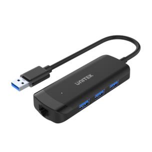 Opakowanie UNITEK HUB USB 5GBPS 3 PORTY USB-A + RJ45, H1111A