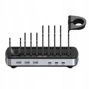 Okładka książki UNITEK STACJA ŁADUJĄCA 6 PORTÓW, PD 120W + KABLE