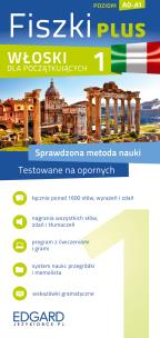Włoski Fiszki PLUS dla początkujących 1. Autor: Dario Prola, Michał Podsiadło. Multiszop.pl Okładka książki Włoski Fiszki PLUS dla początkujących 1