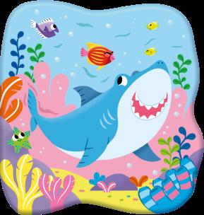 Okładka książki Zabawa w kąpieli Uśmiechnięty rekin