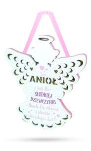 Opakowanie Zawieszka ZOS-007 Anioł dla słodkiej dziewczynki