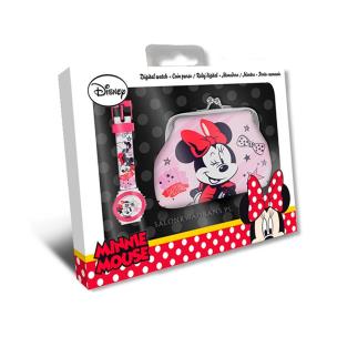 Zegarek cyfrowy z porttfelikiem Minnie WD21189. Wydawca: Kids Euroswan. Multiszop.pl Opakowanie Zegarek cyfrowy z porttfelikiem Minnie WD21189