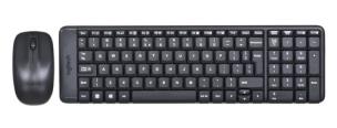 Okładka książki Zestaw klawiatura + mysz membranowa Logitech MK220 920-003168 (USB 2.0; kolor czarny; optyczna)