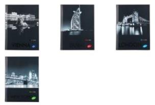 Opakowanie Zeszyt A4/96K kratka CITIES BY NIGHT MIX