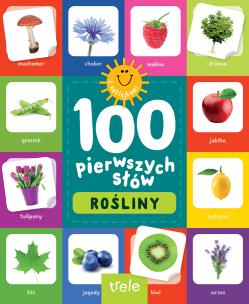 Okładka książki 100 pierwszych słów z naklejkami. Rośliny