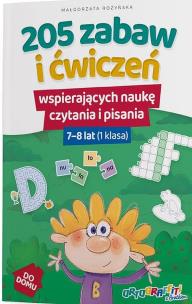 205 zabaw i ćwiczeń wspierających naukę czytania i pisania dla klasa I. Autor: Rożyńska Małgorzata. Multiszop.pl Okładka książki 205 zabaw i ćwiczeń wspierających naukę czytania i pisania dla klasa I