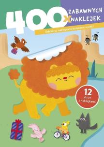 Okładka książki 400 zabawnych naklejek. Lew