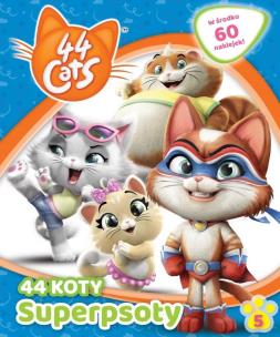Okładka książki 44 Koty 5 Superpsoty - uszkodzone