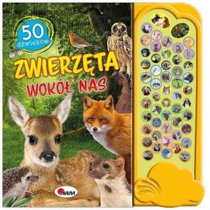 50 dźwięków Zwierzęta wokół nas. Autor: Korolkiewicz Elżbieta. Multiszop.pl Okładka książki 50 dźwięków Zwierzęta wokół nas