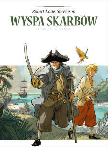 Adaptacje literatury. Wyspa skarbów. Autor: Christophe Lemoine, Jean-Marie Woehrel, Nika Szto. Multiszop.pl Okładka książki Adaptacje literatury. Wyspa skarbów