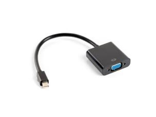 Okładka książki Adapter Lanberg AD-0006-BK (Mini DisplayPort M - D-Sub (VGA) F; 0,20m; kolor czarny)
