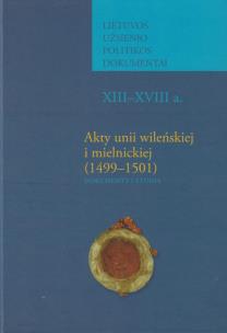 Opakowanie Akty unii wileńskiej i mielnickiej (1499-1501)