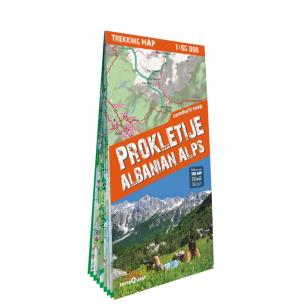 Okładka książki Alps trekking map Prokletije, Durmitor, Albanian..
