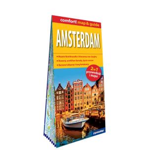 Amsterdam laminowany map&guide 2w1: przewodnik i mapa. Autor:   Praca zbiorowa. Multiszop.pl Okładka książki Amsterdam laminowany map&guide 2w1: przewodnik i mapa