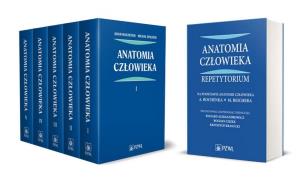 Anatomia człowieka 1-5 plus repetytorium. Autor: Bochenek Adam, Reicher Michał, Aleksandrowicz Ryszard, Ciszek Bogdan, Krasucki Krzysztof. Multiszop.pl Okładka książki Anatomia człowieka 1-5 plus repetytorium
