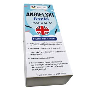 Angielski fiszki zdaniowe Poziom A1. Autor: Dwornik Paweł. Multiszop.pl Okładka książki Angielski fiszki zdaniowe Poziom A1