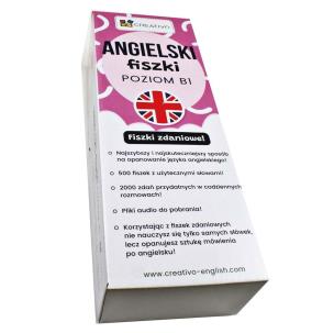 Angielski fiszki zdaniowe Poziom B1. Autor: Dwornik Paweł. Multiszop.pl Okładka książki Angielski fiszki zdaniowe Poziom B1